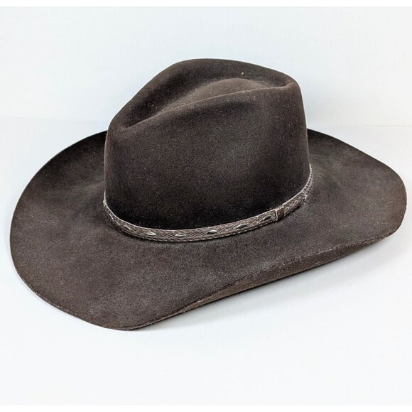 Resistol Briscoe XX Cordova Brown Cowboy Hat Sz 7 Western Wool USA Made Vintage - Picture 1 of 11